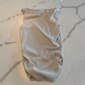 Michael Stars Coco Ruched Tank Top in Stucco